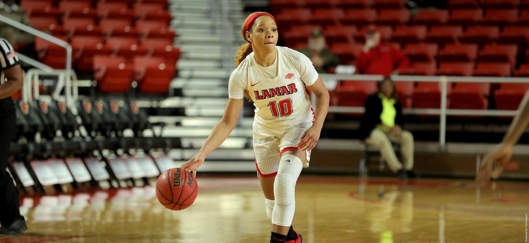 Chastadie Barrs is chasing records for Lamar. She also has the Lady Cardinals undefeated so far in Southland Conference play.