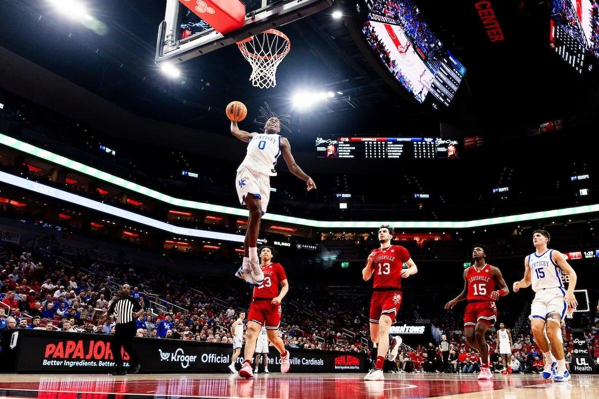 Kentucky's Rob Dillingham against Louisville